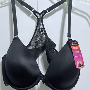 NWT Maidenform Black Smoothing Back & Sides Sz 38B Bra